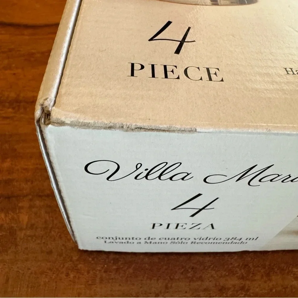 NWT Gold Rim 13oz Highball Glasses Set of 4